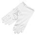 Dobelove Women's Shiny Stretch Satin Dress Gloves Wrist Length Adult Evening Party Glove (White)