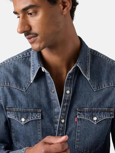 Image of Levi's Men's Solid Slim Fit Denim Shirt