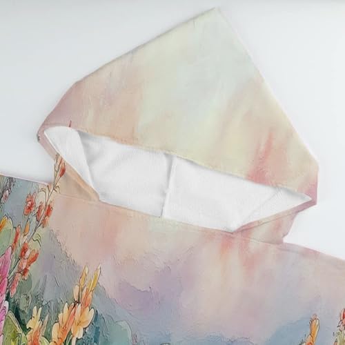 Poncho de surf à capuche microfibre séchage rapide