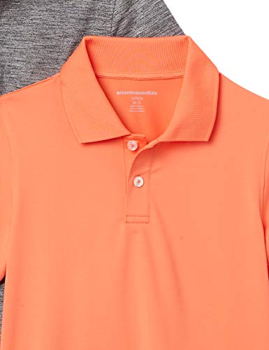 Amazon Essentials Boys and Toddlers' Short-Sleeve Active Performance Polo Shirts, Pack of 22