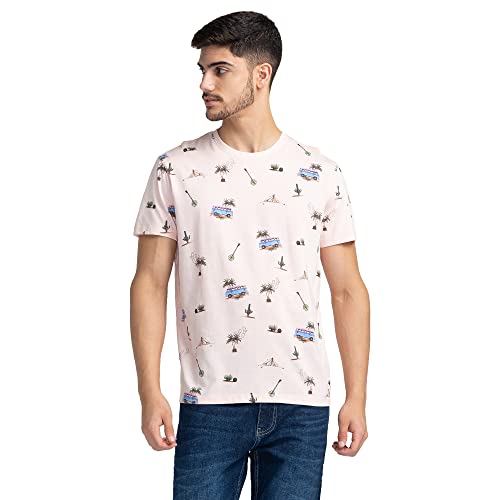 Image of Being Human Cactus Green Regular Fit Round Neck Men's T-Shirt Clothing