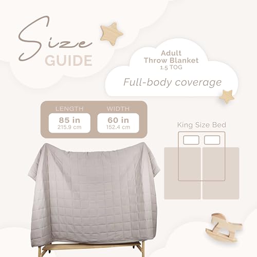 Image of Soft Adult Blanket - Lightweight and Breathable, Ideal for Adult, 85in x 60in, Machine Washable, Taupe