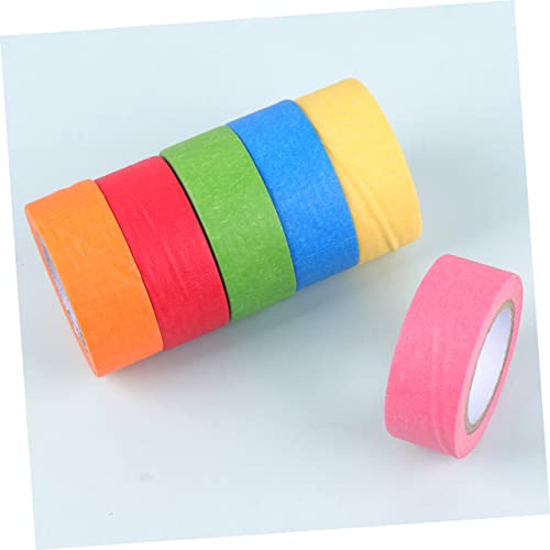 TEHAUX 12 Peças duto colorido fita de papel artesanal fita de pintura fita de pintores de arco-íris