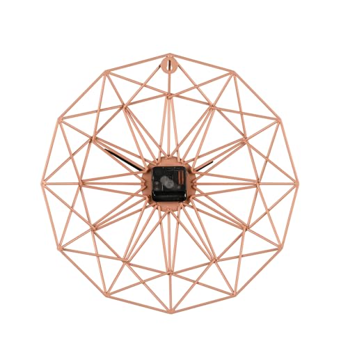 Image of Wakefit Metal Analog Wall Clock Big | 20 Inch | Laser Cut Abstract Home Decor & Gifting Option | for Living Room Study Bedroom & Office Decor | Cirqlo Metal Wall Clock 500 MM Peach