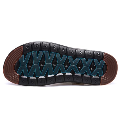 Leather Sandals for Men Outdoor Sports Sandals Breathable Orthopedic Sandals with Non-Slip Sole Comfortable Sandals3