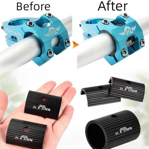 WeddHuis Fahrradlenker Shim Spacer, Bike Vorbau Shims, Universal Fahrrad Lenker Adapter Unterlegscheiben Aluminiumlegierung, Lenkerhülse, Lenkerschaft-Reduzierstück (31,8 auf 35 mm)