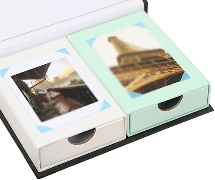 Black Drawer Type Postcard Small Card Memorial Photo Album Storage Box