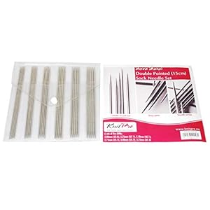 Knitpro – Knitpro nova metaal (15 cm, 2,00-4,00 mm) dubbel puntige naaldset – 1 Stuk