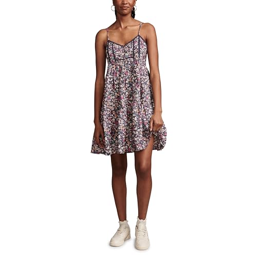 Image of Lucky Brand Women's Lucky Brand Women's Printed Pintuck Bodice Mini