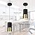 PINDODO Black and Gold Pendant Light 3 Pack - Small Pendant Lights Kitchen Island with GU10 Bulbs, Minimalist Hanging Light for Dining Room Bedroom Bar, 5W 4000K