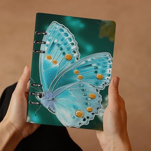 Cuaderno de hojas sueltas A5 recargable de 6 anillas duradero 7