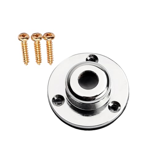 FAVOMOTO Guitar Endpin Strap Lock Chrome 3 Tail Mount Endpin for Acoustic Guitars