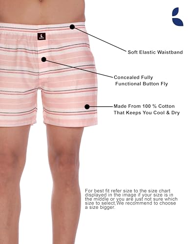 Image of Cotton Boxer Shorts for Men, Breathable, Comfortable & Lightweight (Pack of 2)