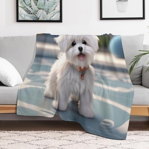 Couvertures de canapé douces en flanelle motif chien - 3