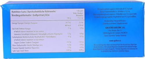 Gullon Sugar free Dark Choc Digestive Biscuits 270g, I Pack of 3 I perfect for gifting for him & her, diabetic friendly biscuits on christmas, birthday with zamfoods nurtirion pack (1 Bundle)