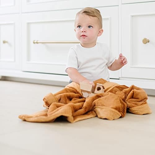 SARANONI Receiving Blankets for Babies Super Soft Boutique Quality Lush Luxury Baby Blanket (Camel, Receiving Blanket 30" x 40")