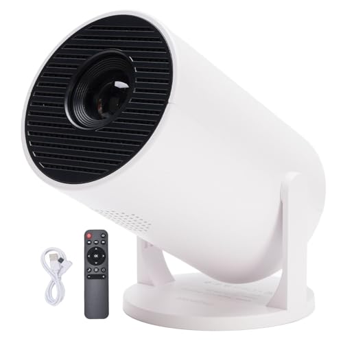 LICAEVEY Mini Projector 1080P Support, Auto Keystone, Portable Projector with WiFi and Bluetooth, 270 Rotatable, 8000 LM, 16x8.9x8.9cm Compact for Home Theater, Smartphone, Laptop (White)
