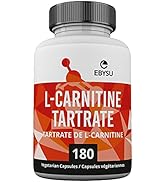 EBYSU L-Carnitine L-Tartrate Supplement (Made in Canada) – 180 Capsules – Workout Support Supplem...