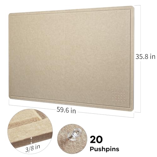 Felt Bulletin Board 60x36 inches, Decorative Pin Board for Home & Office by lightomorrow - Used condition - Image 5