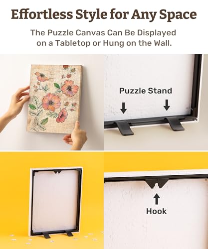 Rompecabezas PieceRelax para Pared en Lienzo, 366 Piezas de Plástico para Adultos - Rosa Salvaje Retro - Regalo Único y Decoración para el Hogar con Arte en Rompecabezas para Sala y Dormitorio [HN1301] miniatura 4