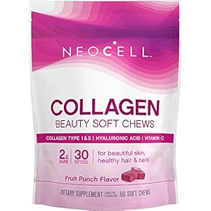 NeoCell Collagen Peptides Vitamin C & Hyaluronic Acid, Gluten Free, Supports Hair, Skin, & Nail Health, Collagen Type 1…