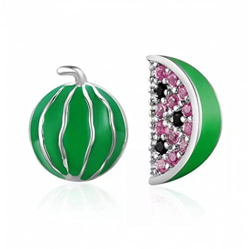 Boucles d'oreilles pastèque en argent sterling 925 bijoux durables de haute qualité