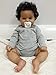 Angelbaby Lifelike African American Reborn Baby Doll Boy Black, 20 inch Real Life Soft Silicone Weighted Smile Newborn Baby Doll with Clothes for Kids Toys