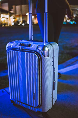 Enkloze X1 Carbon White Carry-On 21" Spinner 100% Pc Tsa Approved Front Loading Zipperless #TOP7