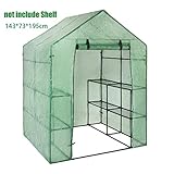 cubiertas muebles jardin Cómoda ventilación y luz solar, fácil de mover. Se puede utilizar directamente con un palo o utilizar con un marco de hierro. Si tu sala de calefacción está dañada, solo necesitas comprar nuestra funda para obtener una nueva sala de calefacción de jardín, lo que te ahorrará dinero.