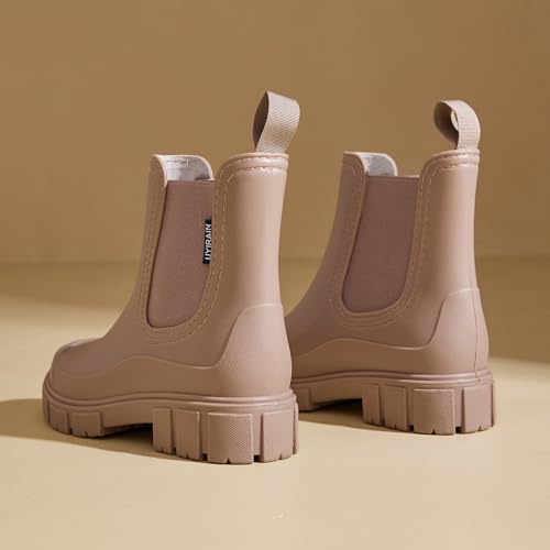 Image of WOWSTICK Women's Ankle Rain Boots Waterproof Lightweight Slip Resistant Fashion Garden Booties