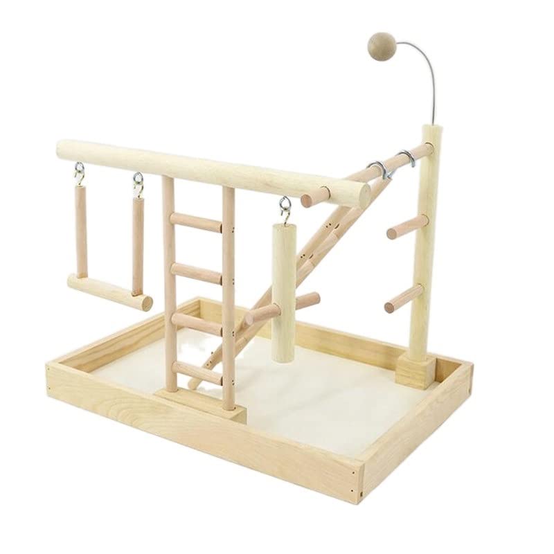 Okoń ptasi Parrot Playground Bird Playstand Perches Play With Drabins Feeder Bite Toys Activity Center