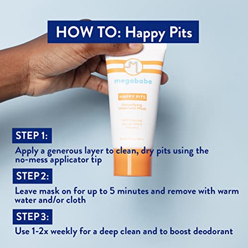 Megababe Underarm 2-Piece Bundle - Rosy Pits Daily Deodorant 2.6 oz & Happy Pits Underarm Mask 3 fl oz | Odor Protection, Aluminum Free - Thumbnail 6