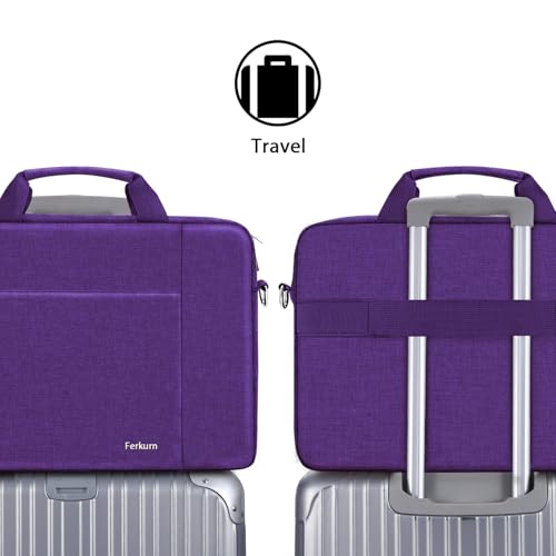 Ferkurn Laptop Bag Case for Women Men, Messenger Briefcase Computer Bag with Shoulder Compatible with Macbook Pro/Air, XPS Latitude, HP Pavilion, ASUS, Acer, Samsung, Purple, 15 15.6 16 Inch - Image 5