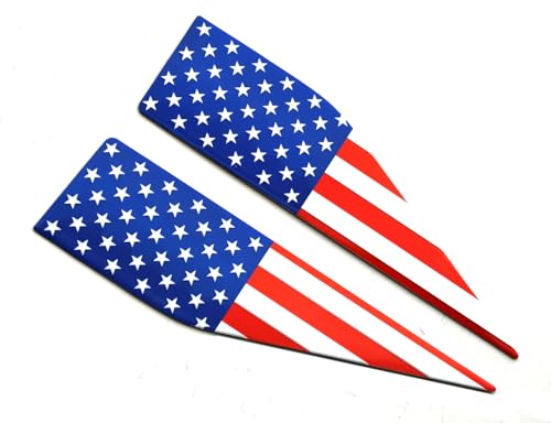 Pair Set American Flag Emblem Car Decal Compatible with 2021-2026 Ford F150 Accessories Custom Fit F150 Exterior Patch Decor Enhances Truck\'s Style (Colorful)