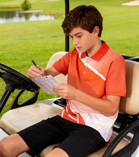 Image of uideazone Boys Polo Shirts Dry Fit Performance Golf Short Sleeve Casual School Uniform Size 5-14
