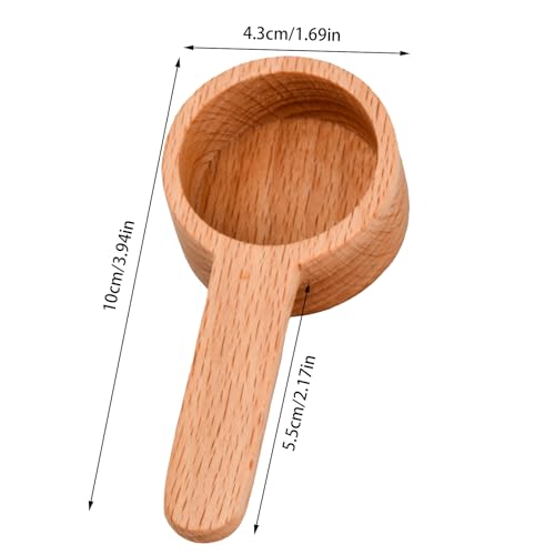 Dokeno Kaffeedosierlöffel Holz, 2 Stück Kaffeelöffel Portionierer Holz Kaffee Messlöffel Buche für Mehl/Teeblatt/Kaffeebohnen/Süßigkeiten/Gewürze -1 Esslöffel, 20ml/8g