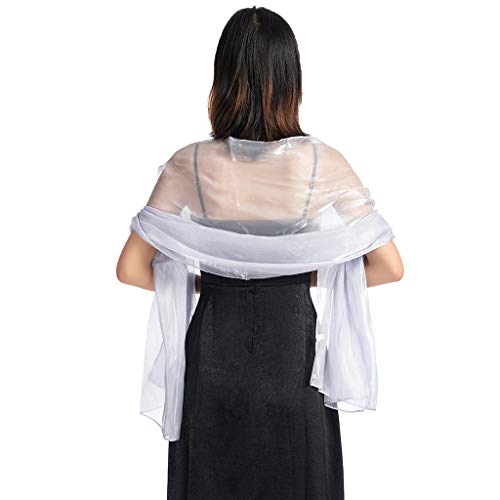 Schal für Hochzeiten, Partys, Abendkleid, Damen, einfarbig, Wickel-Accessoire und Schal für Herren, F, Einheitsgröße