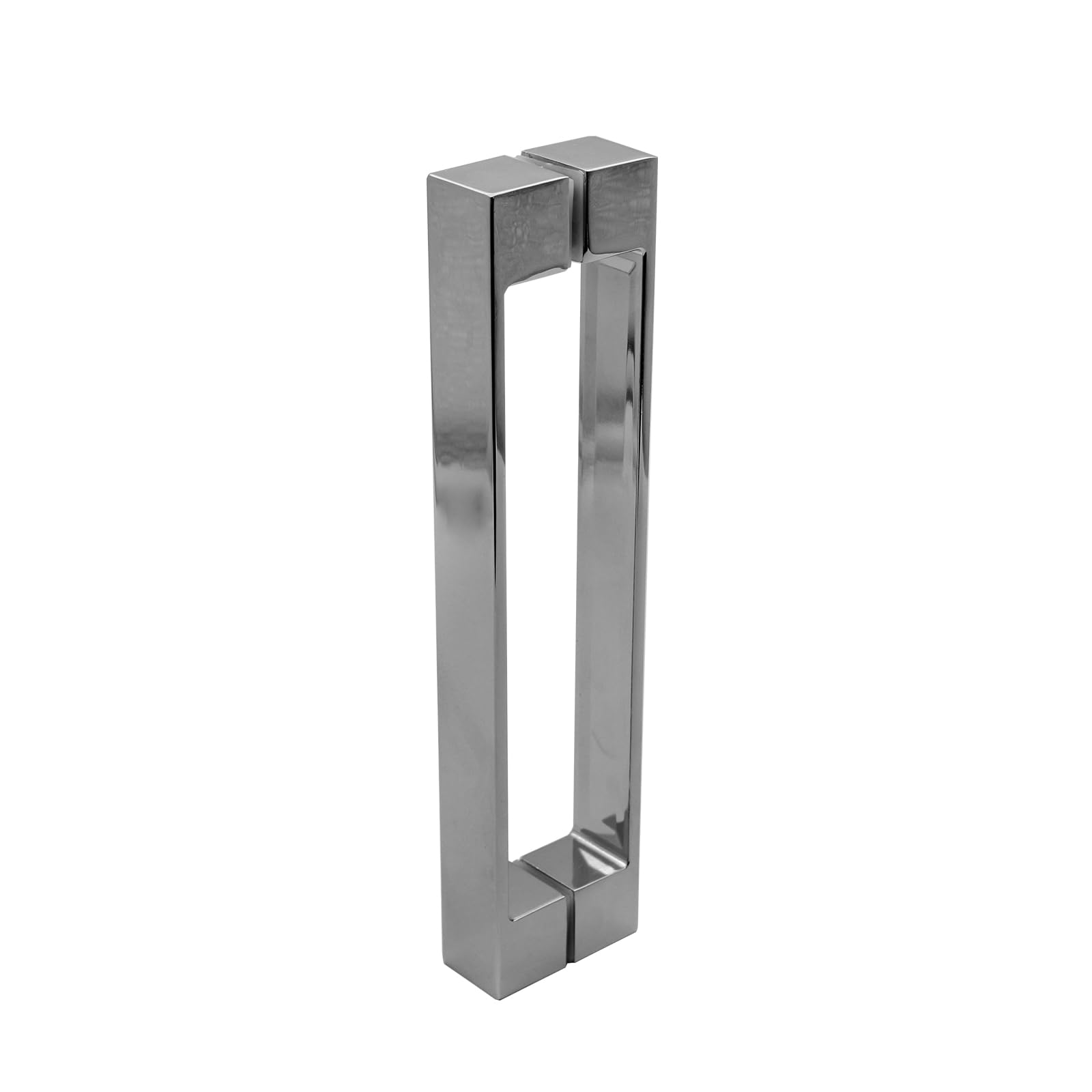 1 pieza manija cuadrada de cristal cromado para puerta de ducha 190mm de agujero a agujero central resistente 225mm de largo manija para puerta de ducha para mampara de ducha, sala de ducha