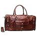 Jaald 50 Cm Valise Sac Bagagede Voyage À Main en Cuirvéritable Grand pour Homme Et Femme Fitness Week-End Cabine Carry-on Vintage Imperméable Cadeau Leather Duffle Gym Bag