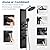 ROVOGO Shower Panel Tower System, 4-Function (Rain Shower, Handheld Sprayer, Body Jets, Tub Spout) with Simultaneous Use Option, Stainless Steel Shower Column with Adjustable Head, Black