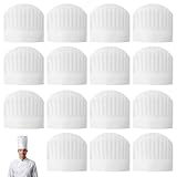 JazRvr 20 Kochmützen, Kochmütze Damen und Herren, Kochhaube aus Vlies, 21.64 x 29 cm, für Restaurant, Küche und Partys