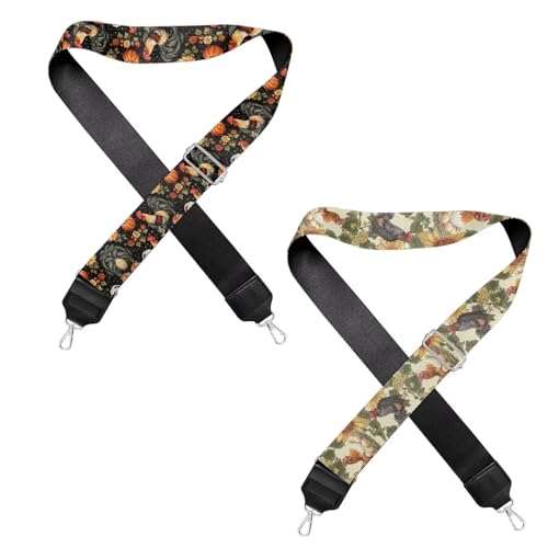 Image of Jeiento Replacement Shoulder Strap,2 Piece Set Guitar Style Handbag Crossbody Strap Adjustable Guitar Straps for Women Girls