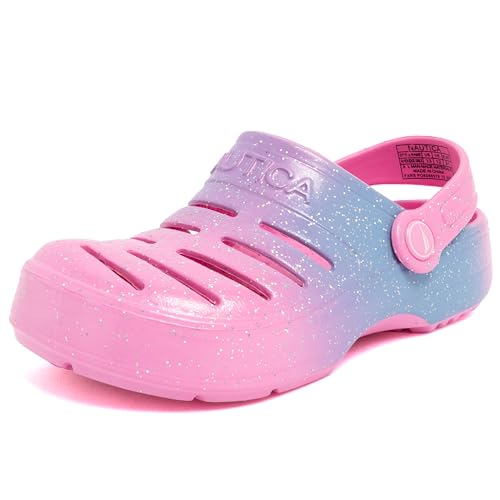 Image of Nautica Kids Clog Sandals - Slip-On Lightweight Water Shoes with Adjustable Heel Strap - Comfortable EVA Slip-Resistant Clogs for Boys & Girls - Toddler & Youth Sizes