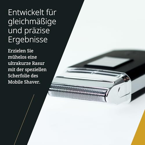 Wahl Mobile Shaver – Kabelloser Elektrorasierer mit Reiseetui – Flexible Scherfolie für eine besonders gründliche Rasur