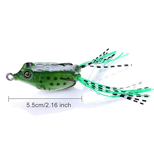 GudGmtoy - Esche da pesca a forma di rana, 5