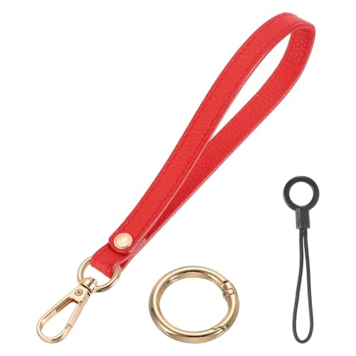 YELARXI Wristlet Strap PU Leather Keychain Wristlet Lanyard Hand Strap