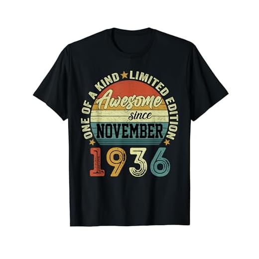 88 Años Cumpleaños Regalos Originale Hombre Noviembre 1936 Camiseta