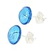 Glass Of Venice Murano Glass Button Stud Earrings - Aqua Blue