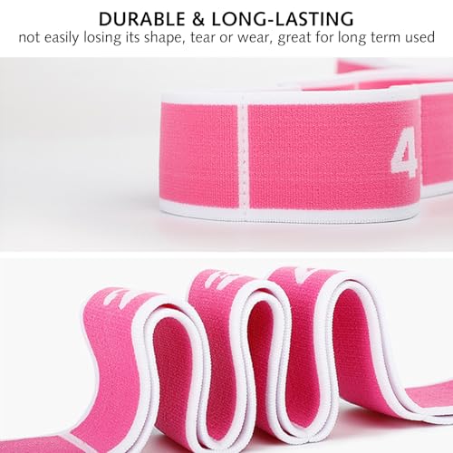 1 pcs Stretching Strap with Loops, Abeillo Elastic Yoga Straps for Stretching Equipment, Stretch Band for Physical Therapy, Yoga, Pilates,Dance, Gymnastics Exercise and Flexibility - Image 6