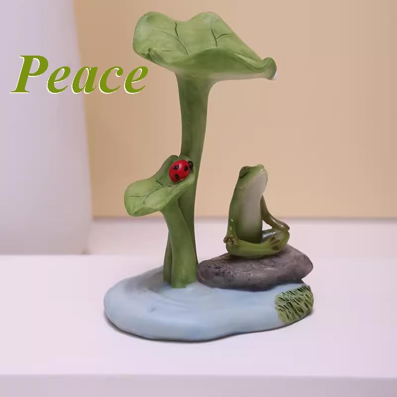 Miniatura 6 de Estatua de rana en miniatura de jardín, sonrisa todos los días